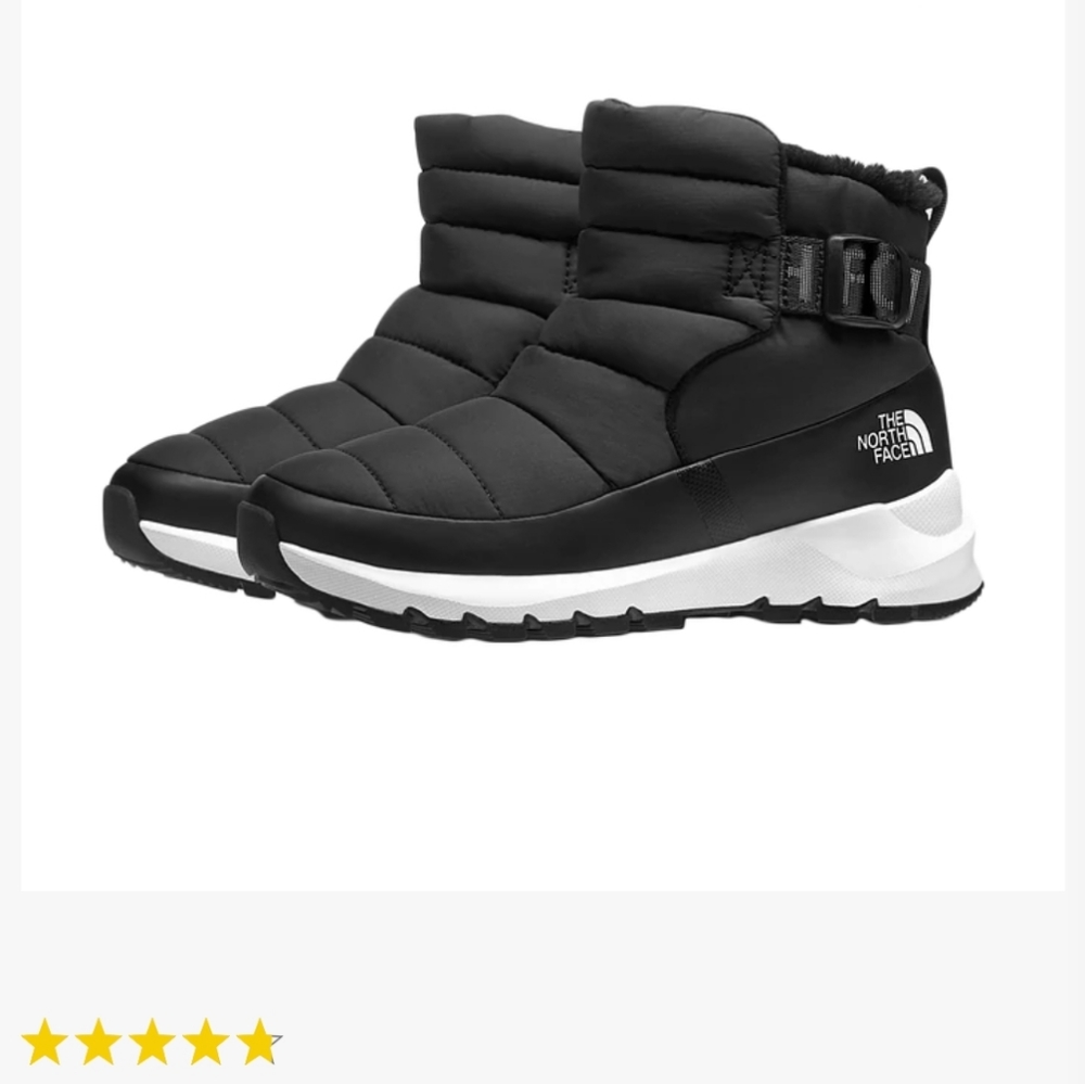 North Face women's thermoball pull-on winter boot black size 8